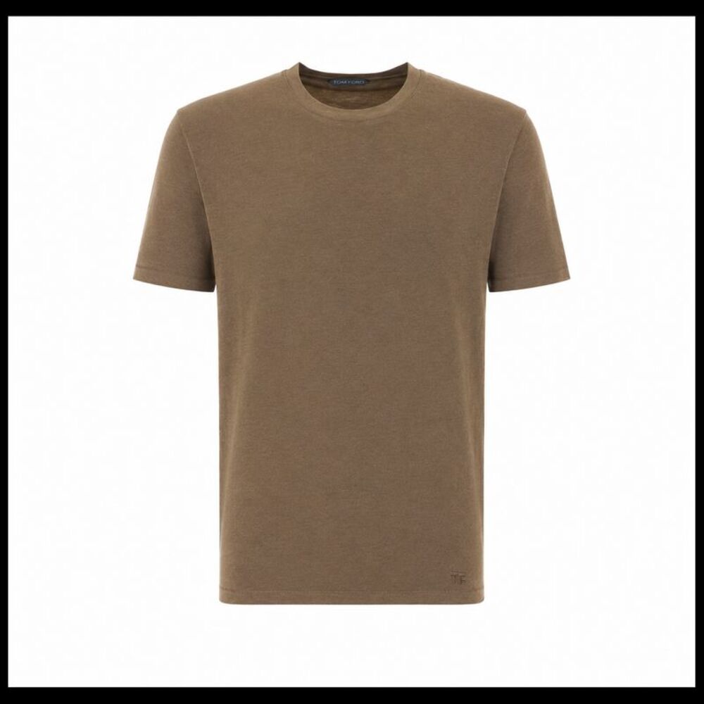 Tom Ford Men Lyocell And Cotton T-Shirt